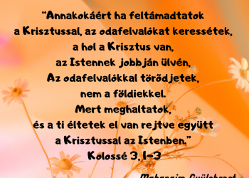 Köszönöm, Úr Jézus, az elrejtett, biztonságos és valóságos életet, Veled. Ámen.  