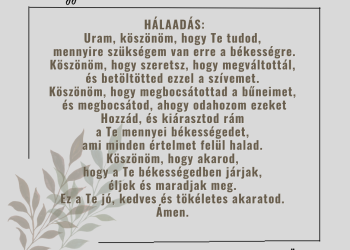 Mi pedig a békesség emberei vagyunk