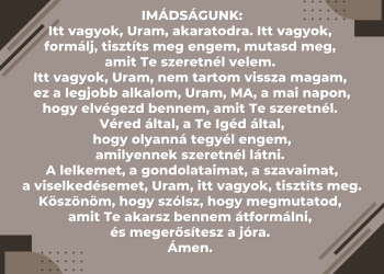 Az Ige tisztít meg.