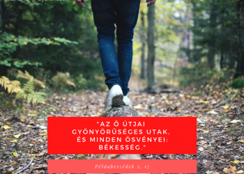 Az ő útai gyönyörűséges útak, és minden ösvényei: békesség.