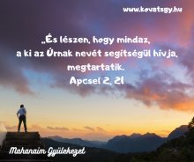 Drága Úr Jézus Krisztus. Köszönöm a Te nevedet.
